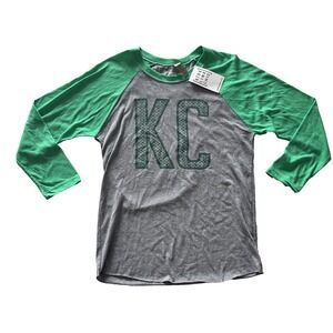 NWT Sideline Chic Kansas City Women's Size XS Long Sleeve St Patricks Day Green